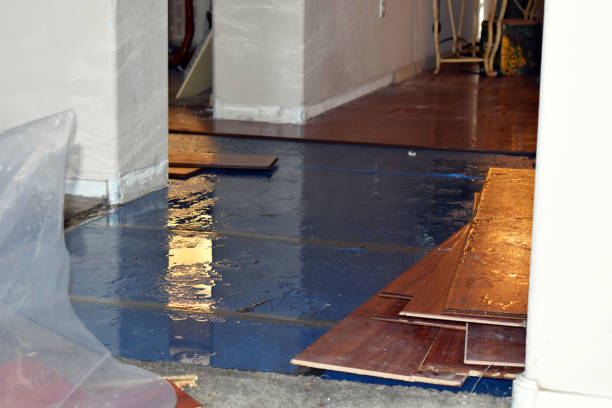 Professional Flood Cleanup technician working in Denbo, PA